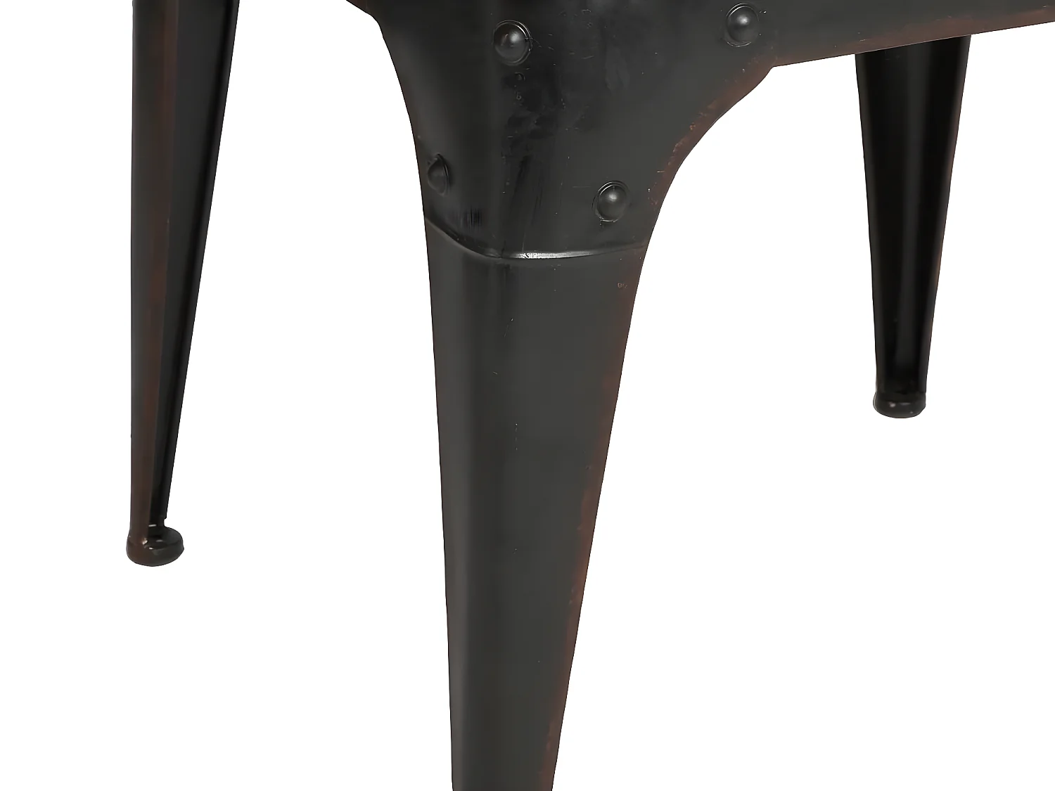 Set de 4 Tables gigognes Bois et en métal Noir effet vieilli