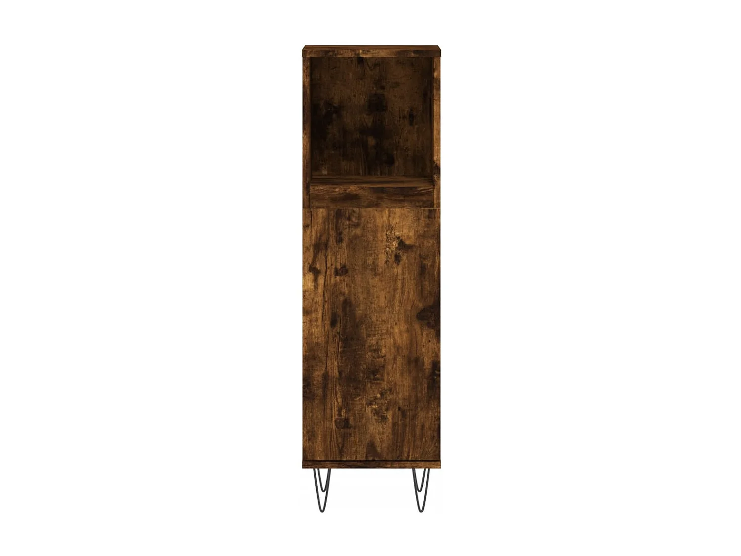 Armoire de bain chêne fumé 30x30x100 bois d'ingénierie