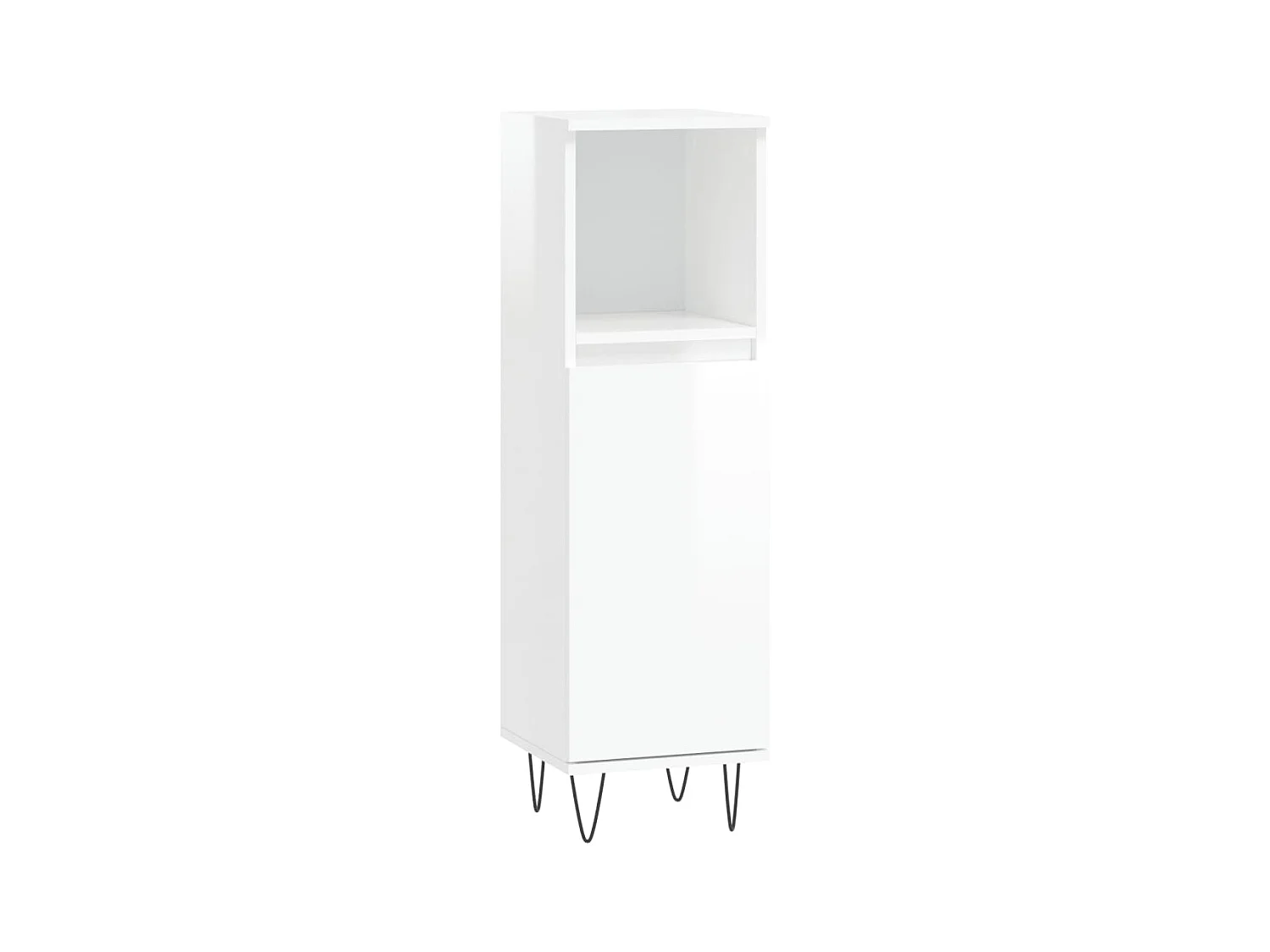 Armoire de salle de bain blanc brillant 30x30x100