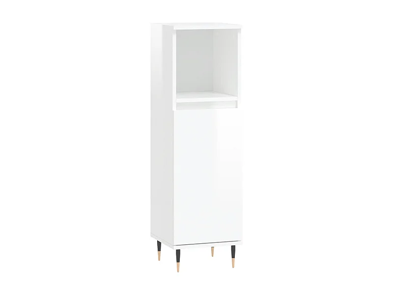 Armoire de salle de bain blanc brillant 30x30x100
