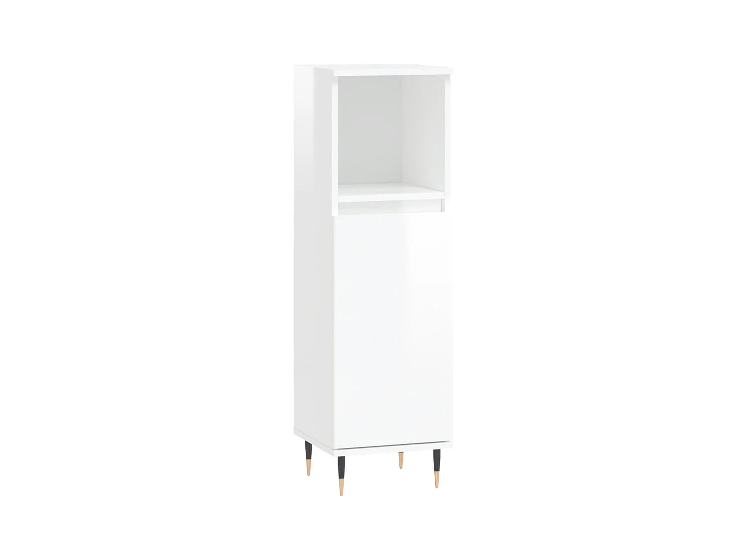 Armoire de salle de bain blanc brillant 30x30x100