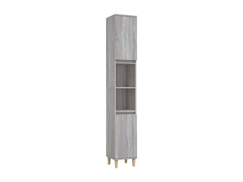 Armoire de bain sonoma gris 30x30x190 bois d'ingénierie