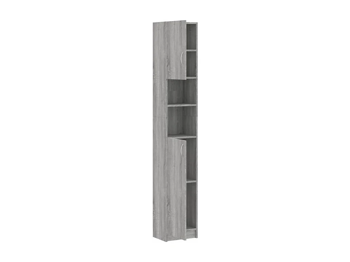 Meuble colonne de salle de bain Klasiko 32cm - Rangement élégant et fonctionnel-Couleur Chêne gris