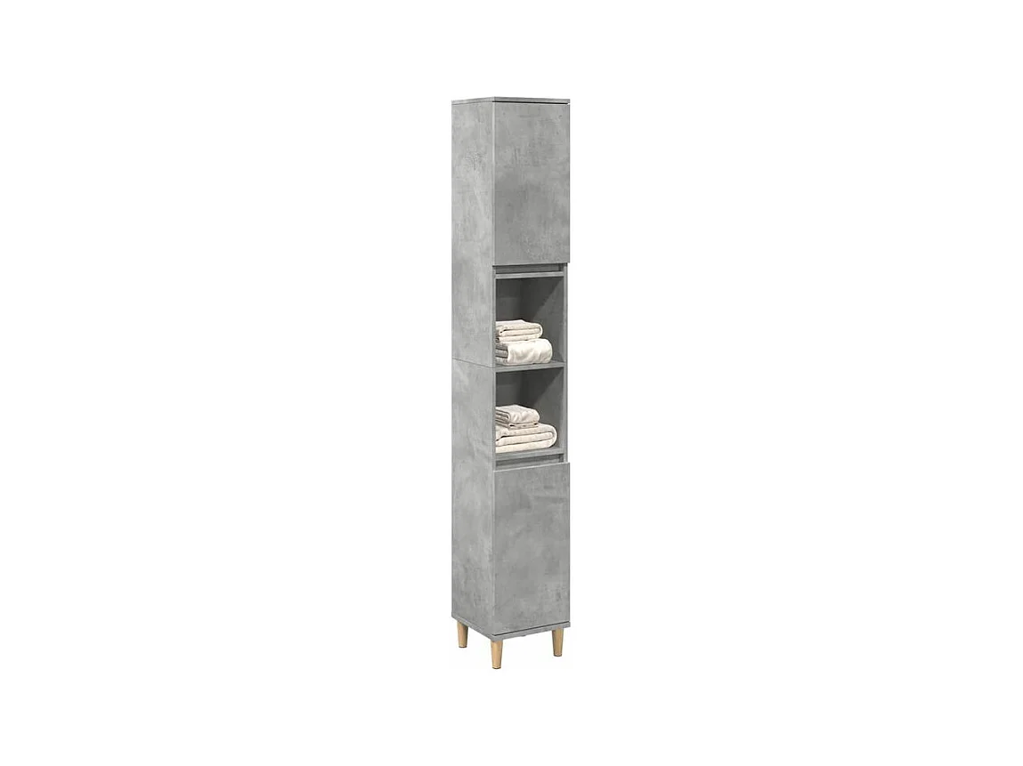 Armoire de salle de bain gris béton 30x30x190