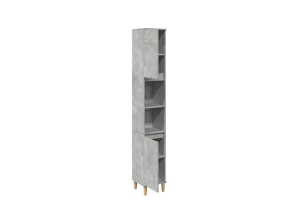 Armoire de salle de bain gris béton 30x30x190