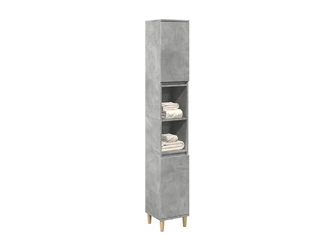Armoire de salle de bain gris béton 30x30x190