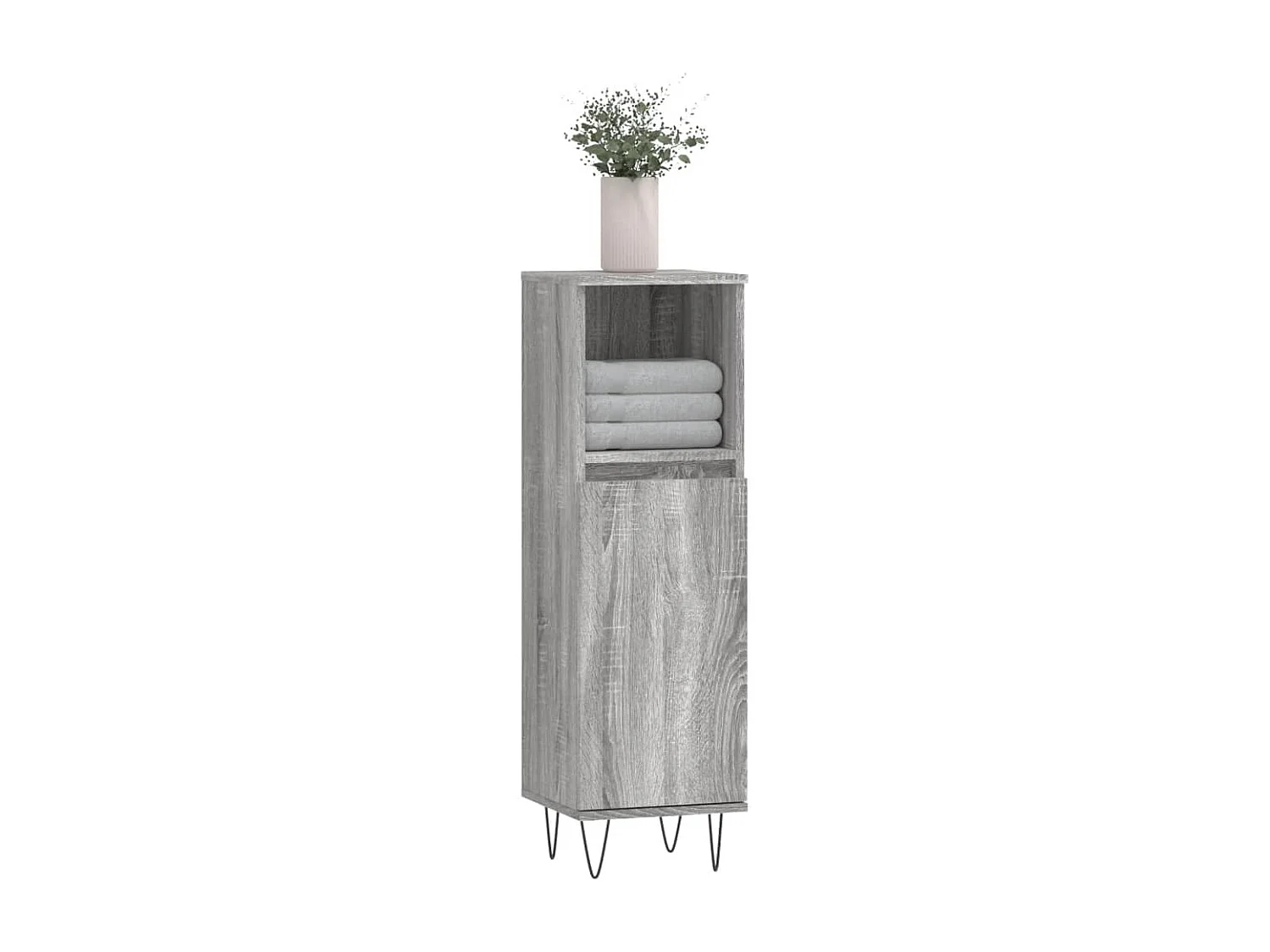 Armoire salle de bain sonoma gris 30x30x100