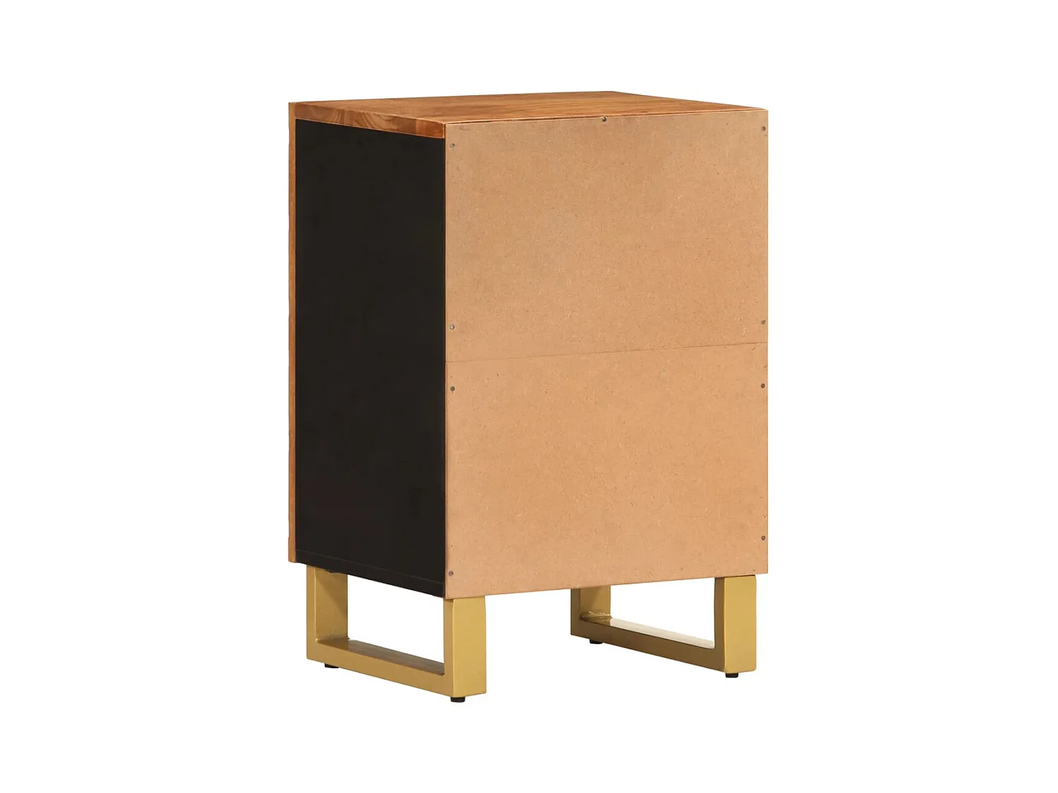 Armoire bain marron et noir 38x33,5x58 bois massif manguier