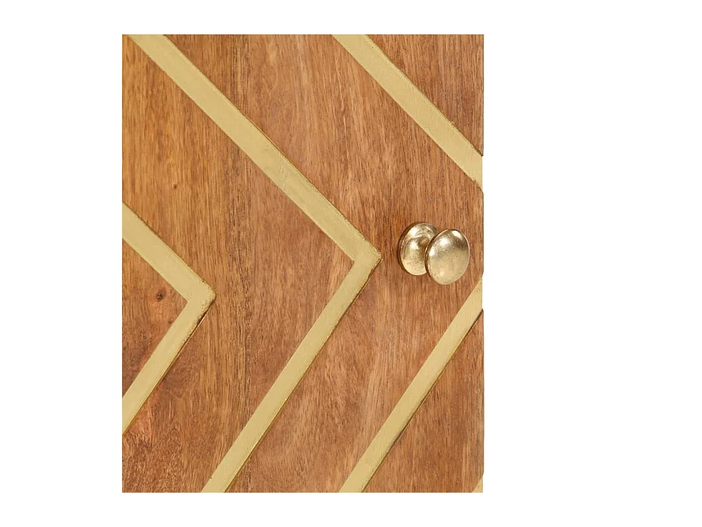 Armoire bain marron et noir 38x33,5x58 bois massif manguier