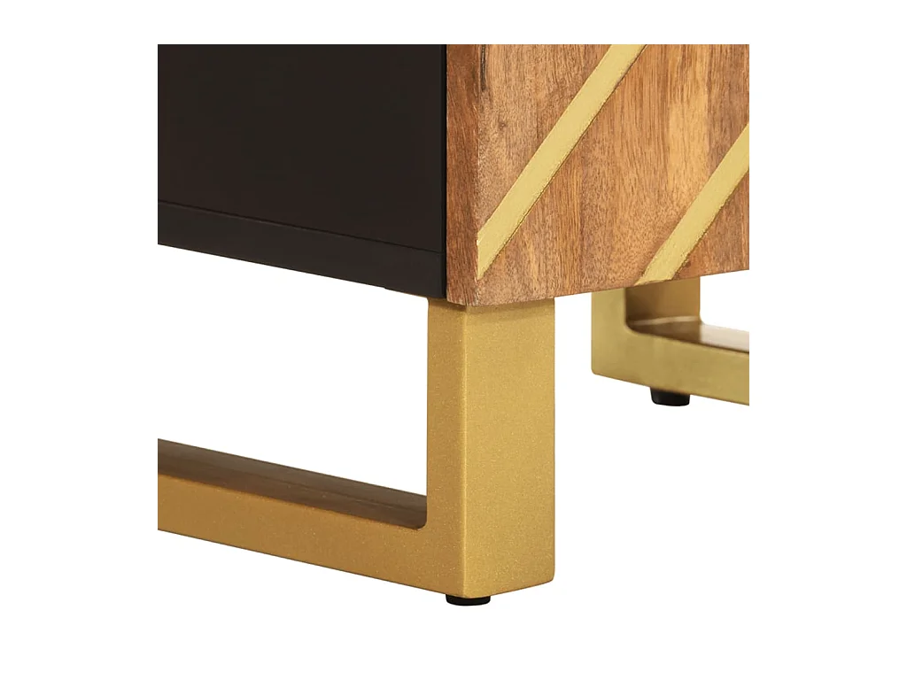 Armoire bain marron et noir 38x33,5x58 bois massif manguier