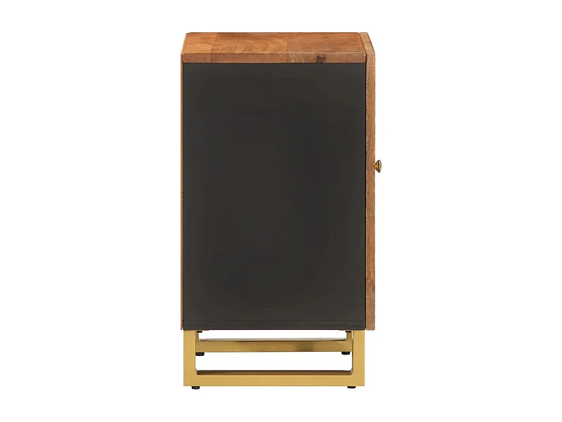 Armoire bain marron et noir 38x33,5x58 bois massif manguier