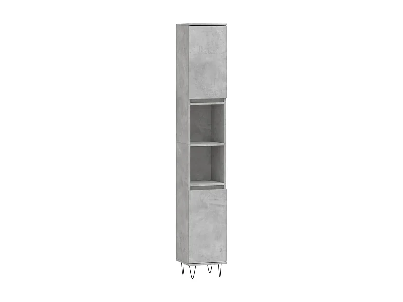 Armoire de salle de bain gris béton 30x30x190