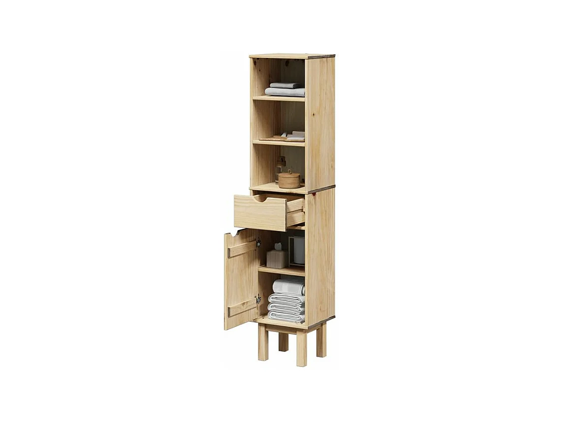 Armoire de salle de bain OTTA 35x30x159 bois massif de pin