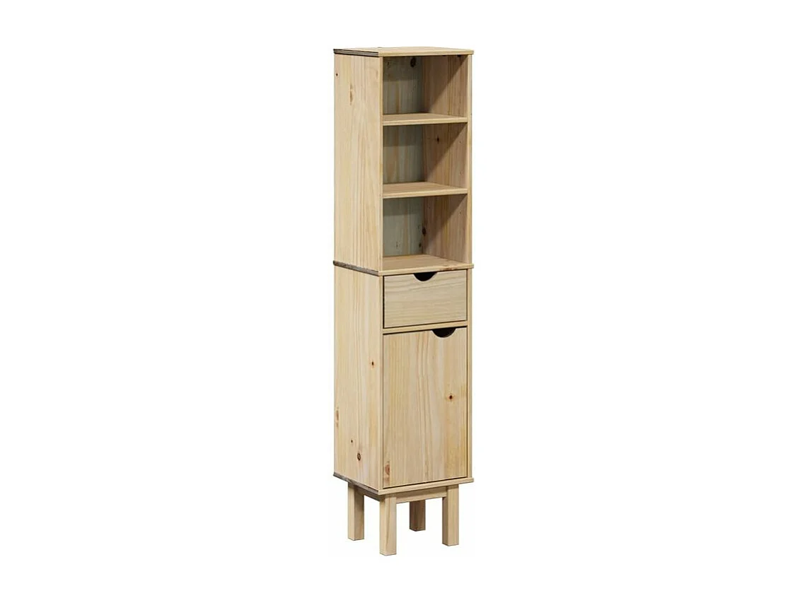 Armoire de salle de bain OTTA 35x30x159 bois massif de pin