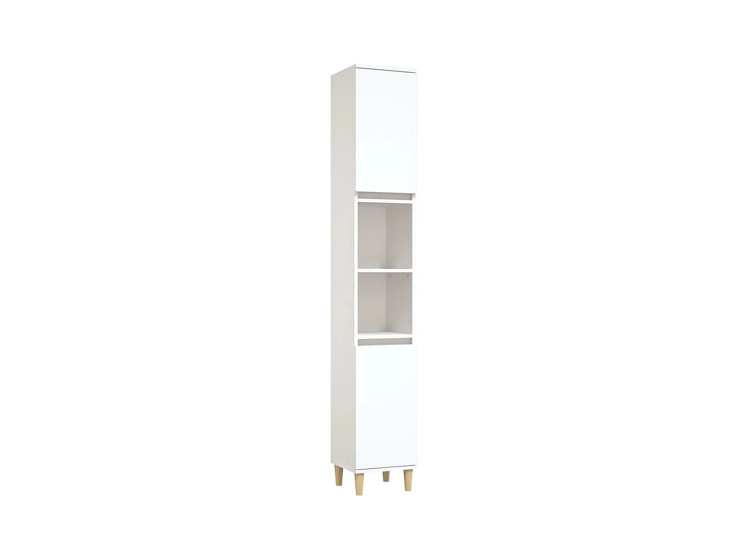 Armoire de salle de bain blanc 30x30x190 bois d'ingénierie