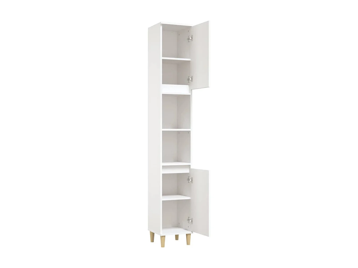 Armoire de salle de bain blanc 30x30x190 bois d'ingénierie