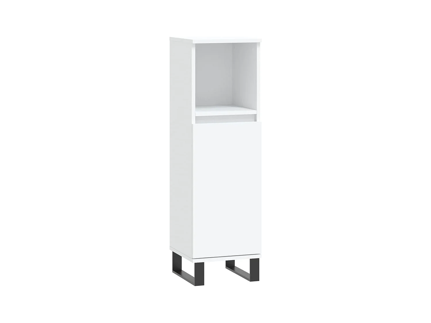 Armoire de salle de bain blanc 30x30x100 bois d'ingénierie