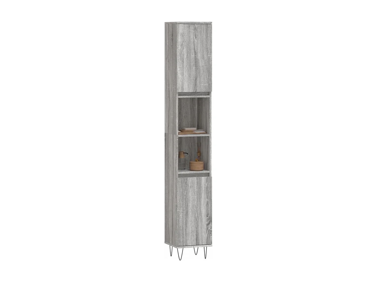 Armoire de bain sonoma gris 30x30x190 bois d'ingénierie