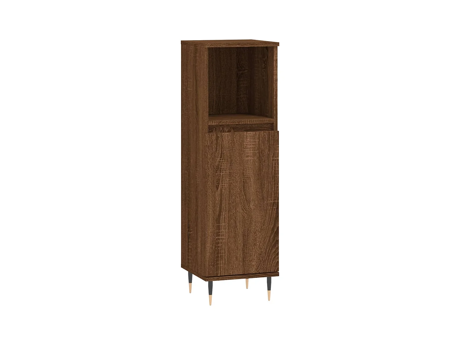 Armoire de bain chêne marron 30x30x100 bois d'ingénierie