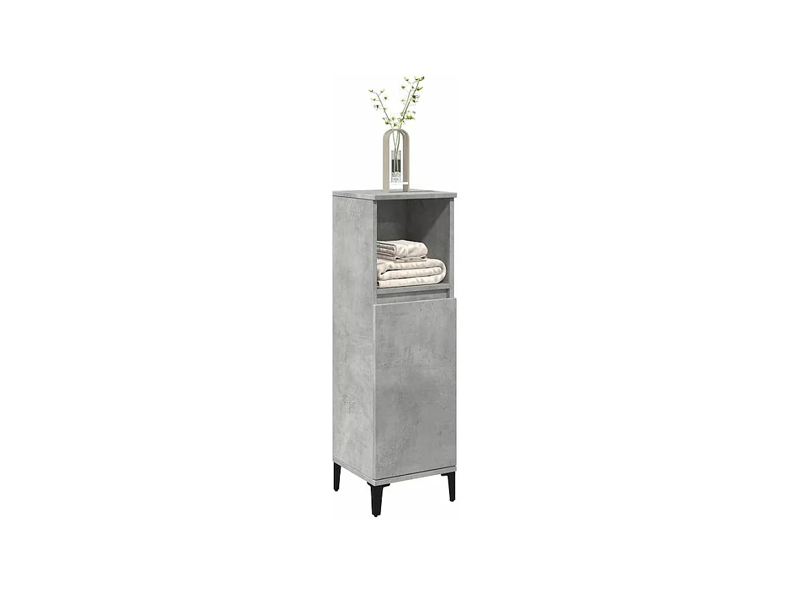 Armoire de salle de bain gris béton 30x30x100