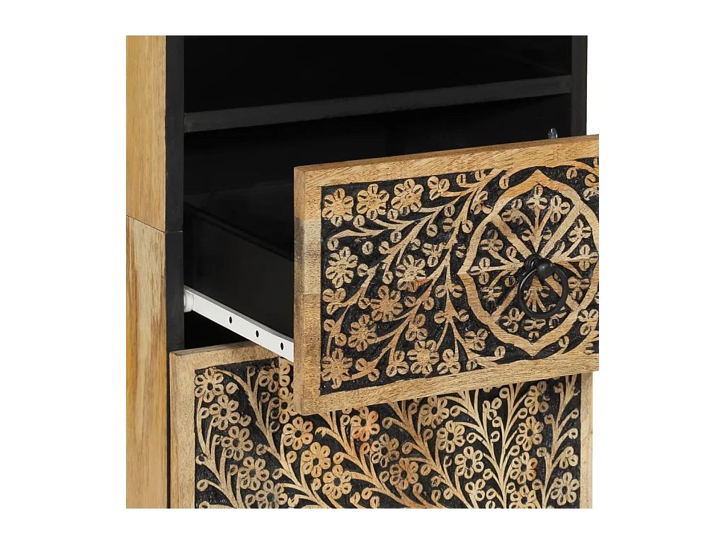 Armoire de salle de bain 38x33x160 bois massif de manguier