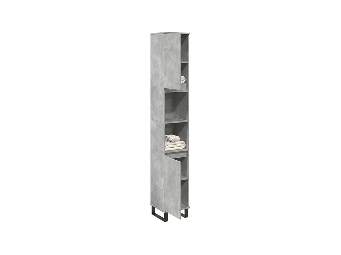 Armoire de salle de bain gris béton 30x30x190