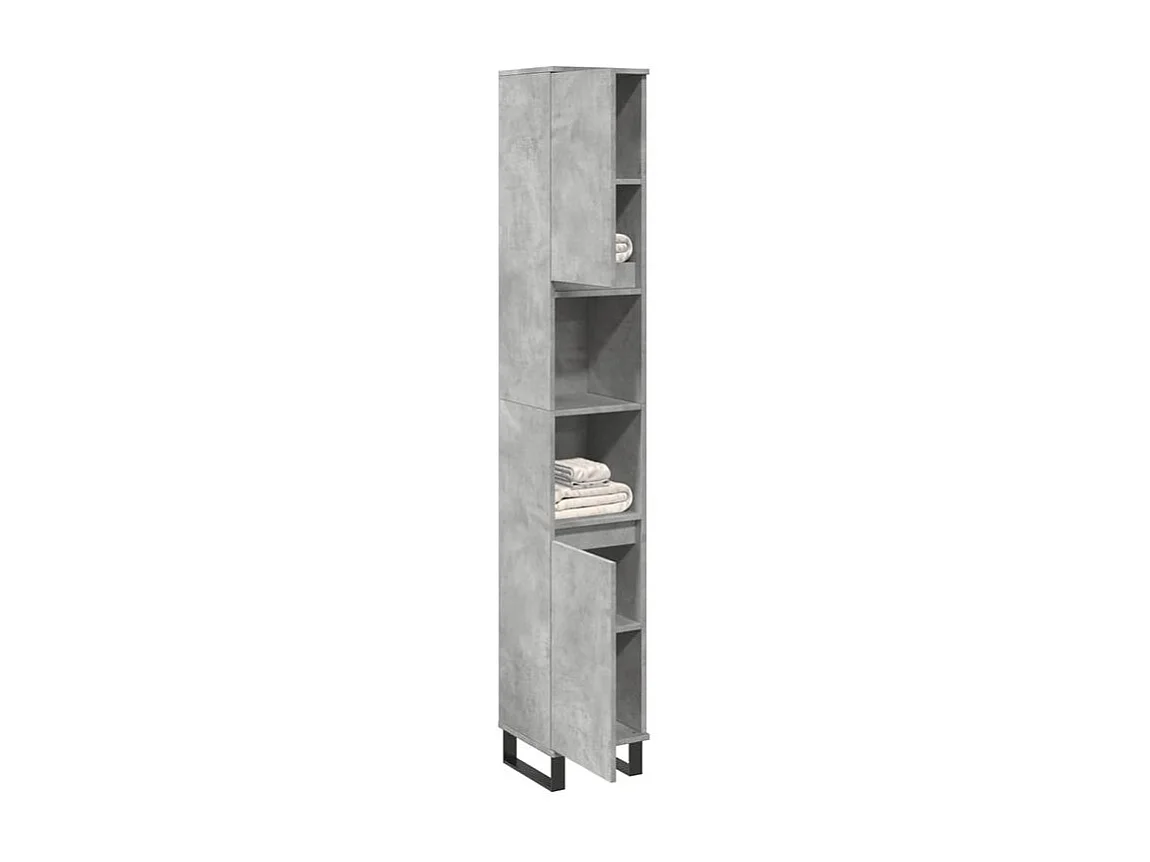Armoire de salle de bain gris béton 30x30x190