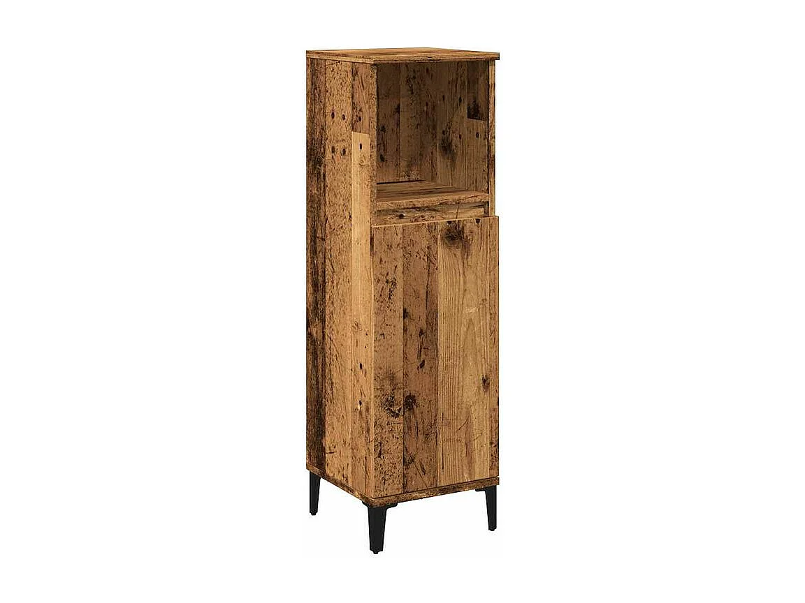 Armoire de salle de bain vieux bois 30x30x100 bois ingénierie