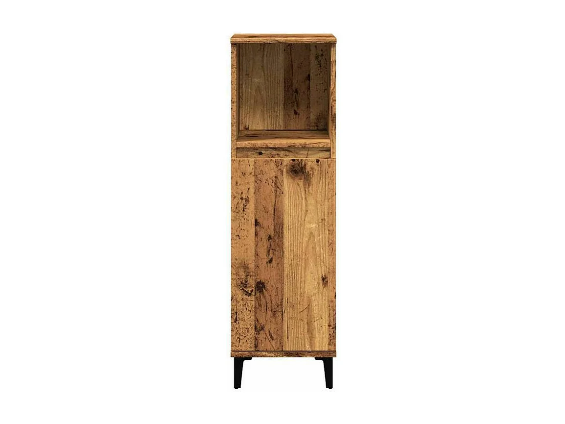 Armoire de salle de bain vieux bois 30x30x100 bois ingénierie