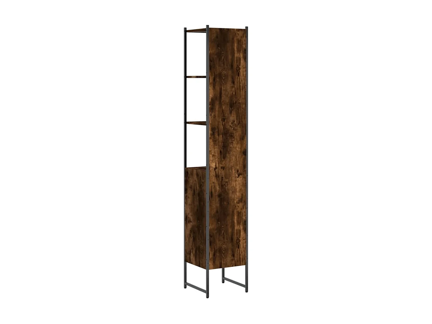 Armoire de bain chêne fumé 33x33x185,5 bois d'ingénierie