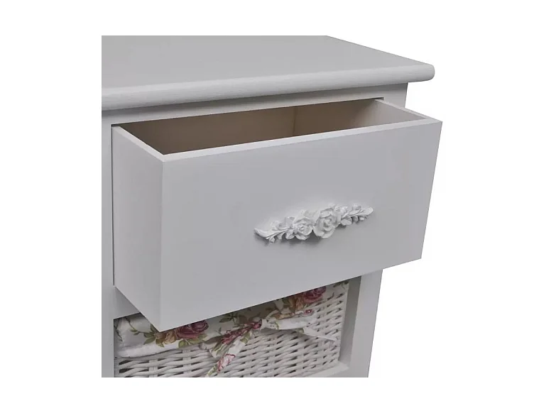 Étagère 4 tiroirs bois blanc Frenchy