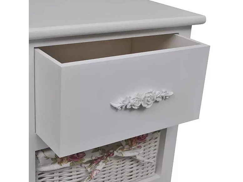 Étagère 4 tiroirs bois blanc Frenchy