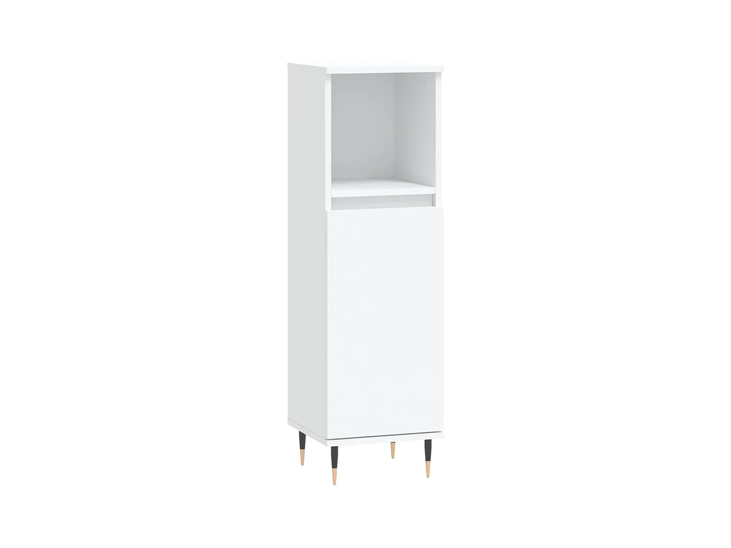 Armoire de salle de bain blanc 30x30x100 bois d'ingénierie