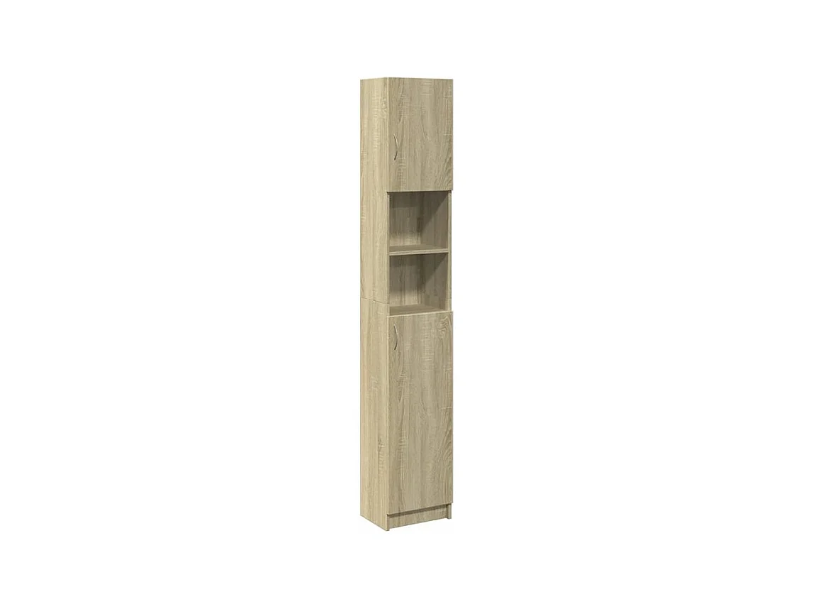 Meuble colonne de salle de bain Klasiko 32cm - Rangement élégant et fonctionnel-Couleur Chêne clair