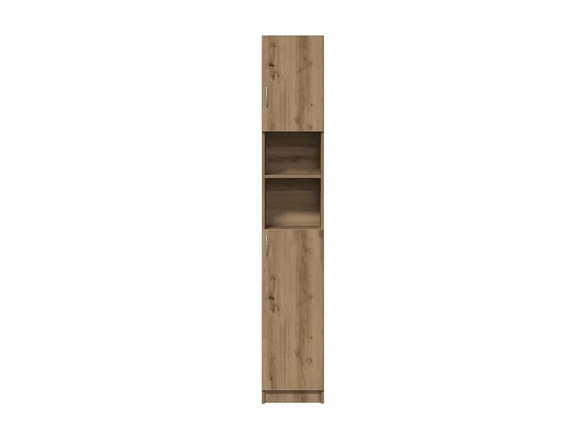 Meuble colonne de salle de bain Klasiko 32cm - Rangement élégant et fonctionnel-Couleur Marron clair