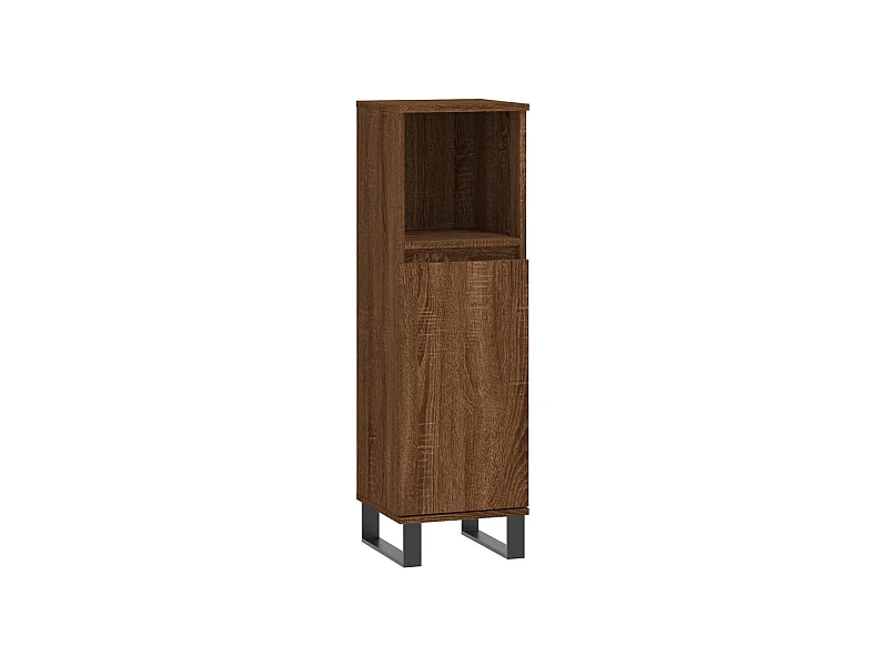Armoire de bain chêne marron 30x30x100 bois d'ingénierie