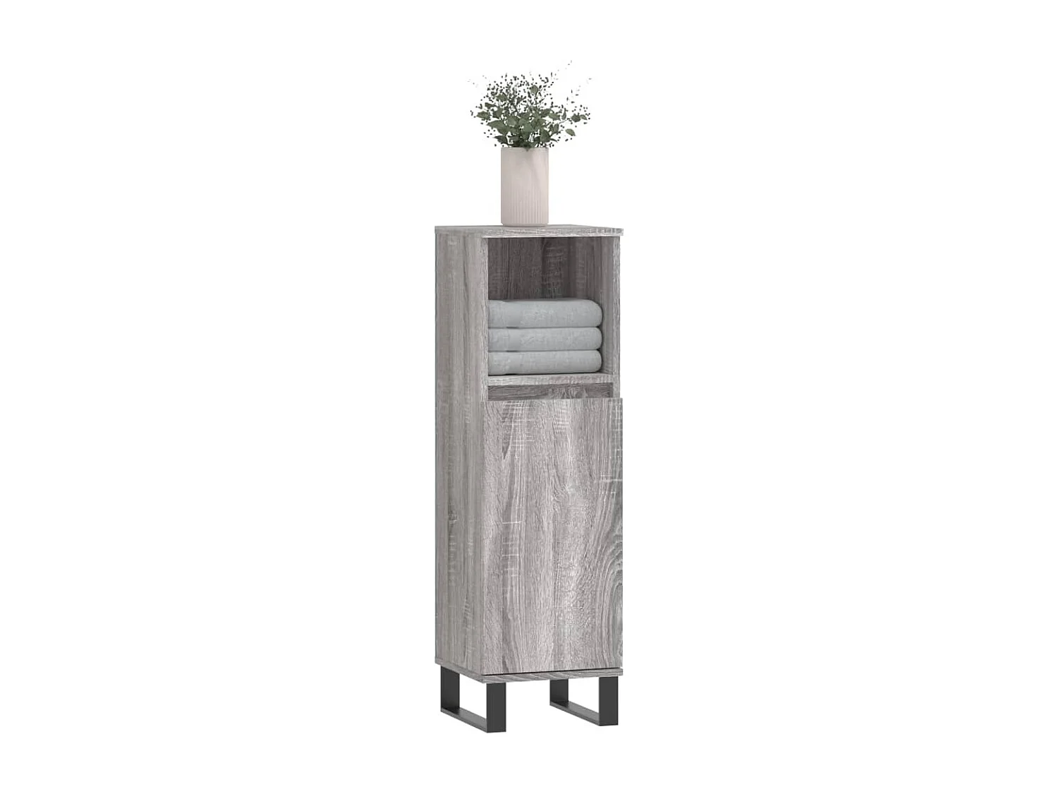 Armoire salle de bain sonoma gris 30x30x100