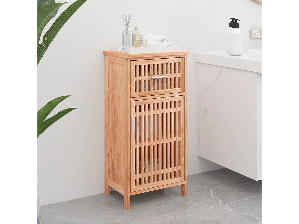 Armoire de salle de bain 42x29x82 Bois massif de noyer