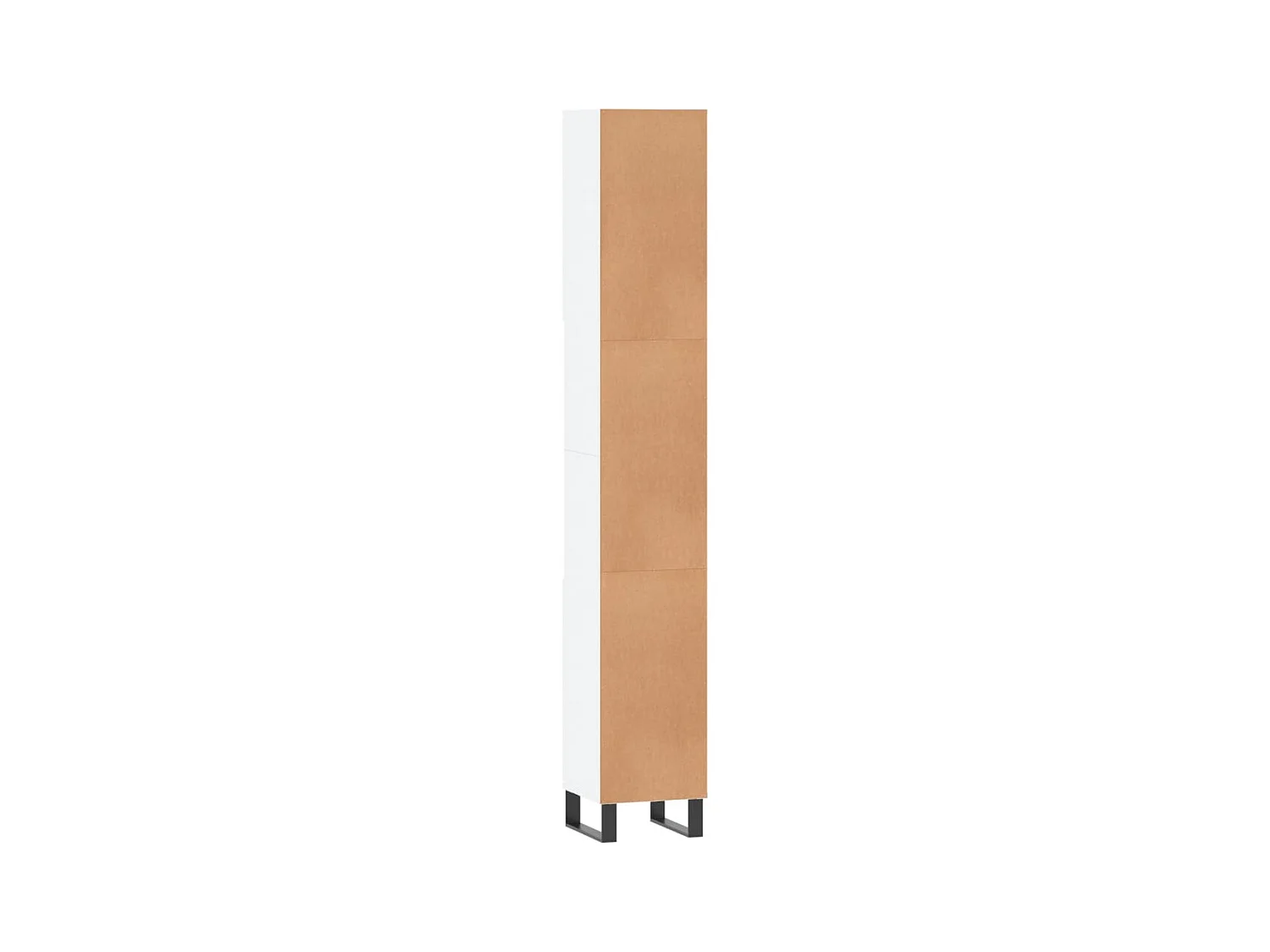 Badkamerkast 30x30x190 cm bewerkt hout wit
