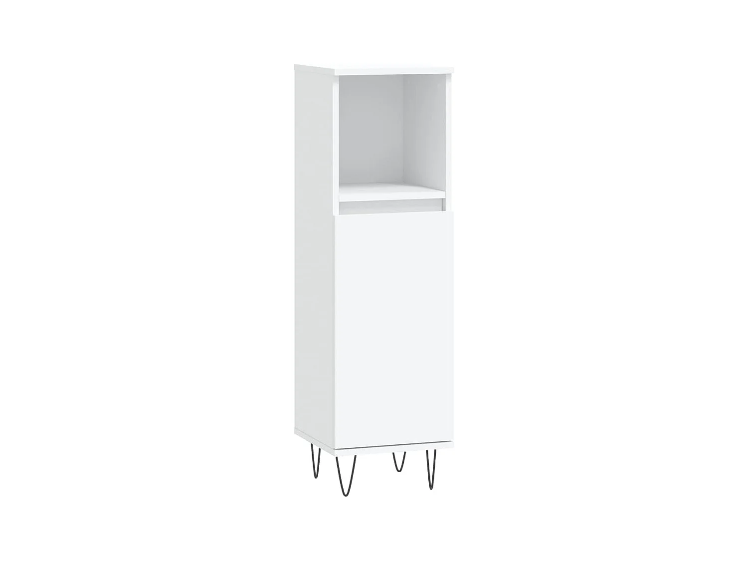 Armoire de salle de bain blanc 30x30x100 bois d'ingénierie