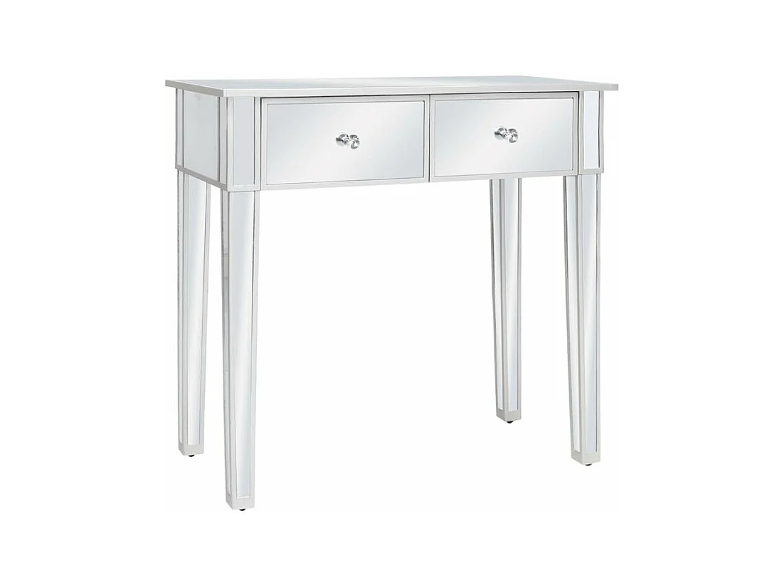 Coiffeuse miroir avec tabouret MDF et verre