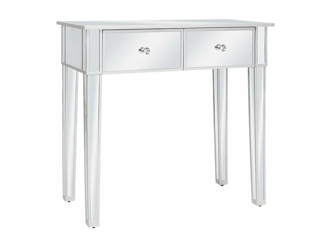 Coiffeuse miroir avec tabouret MDF et verre