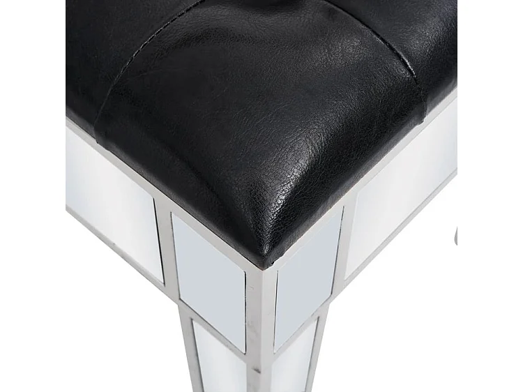 Coiffeuse miroir avec tabouret MDF et verre