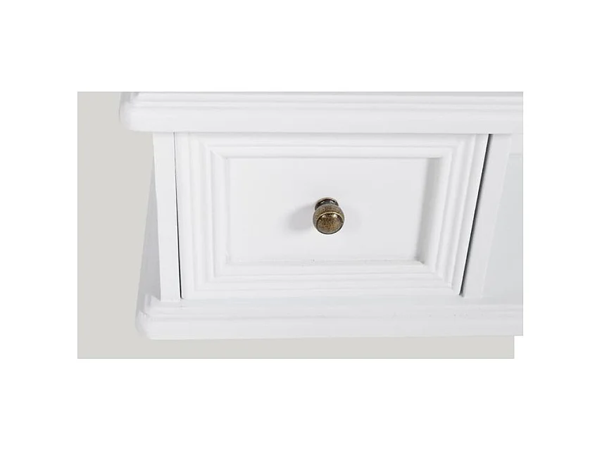 Coiffeuse avec miroir pivotant rectangulaire MDF