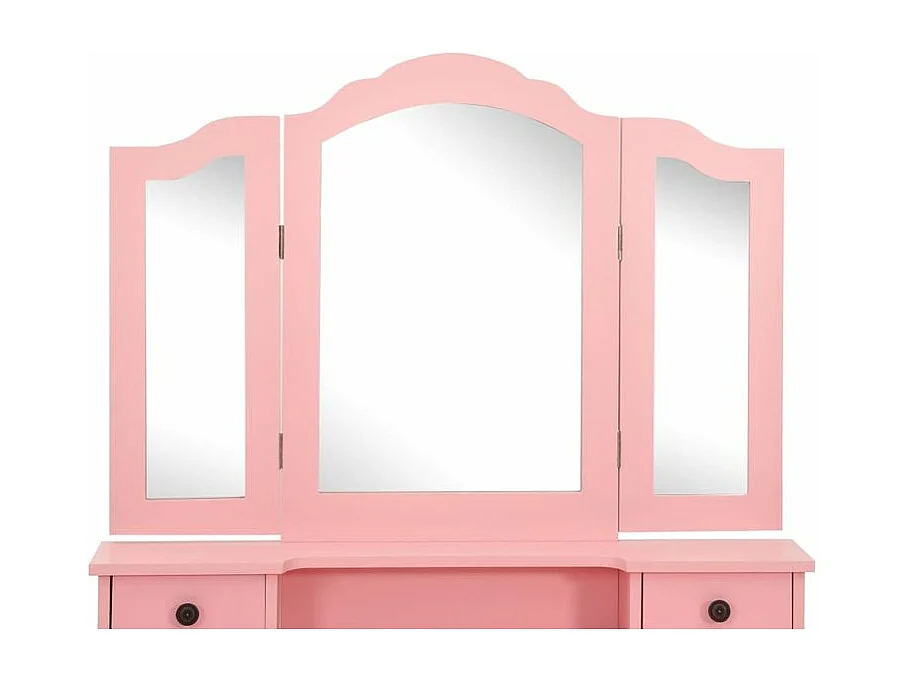 Ensemble de coiffeuse avec tabouret Rose 80x69x141 Paulownia