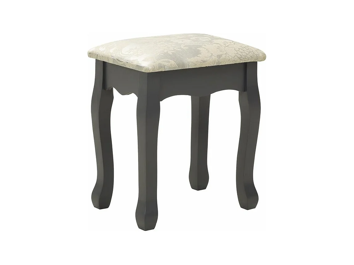 Ensemble de coiffeuse avec tabouret Gris 100x40x146 Paulownia