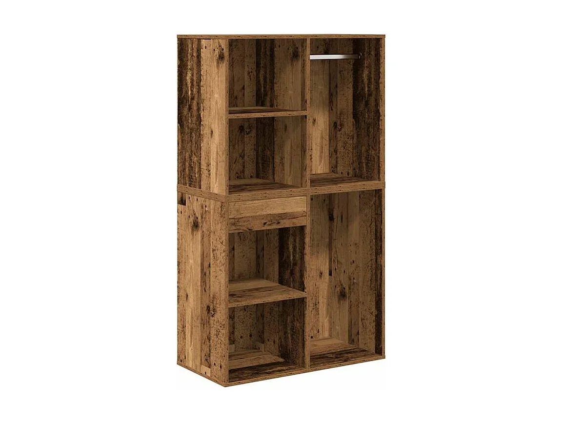 Ensemble de coiffeuse avec LED vieux bois bois d'ingénierie