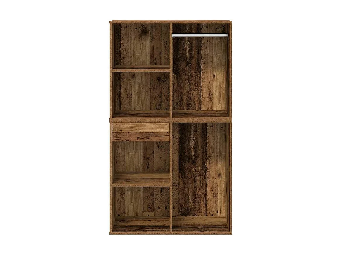 Ensemble de coiffeuse avec LED vieux bois bois d'ingénierie