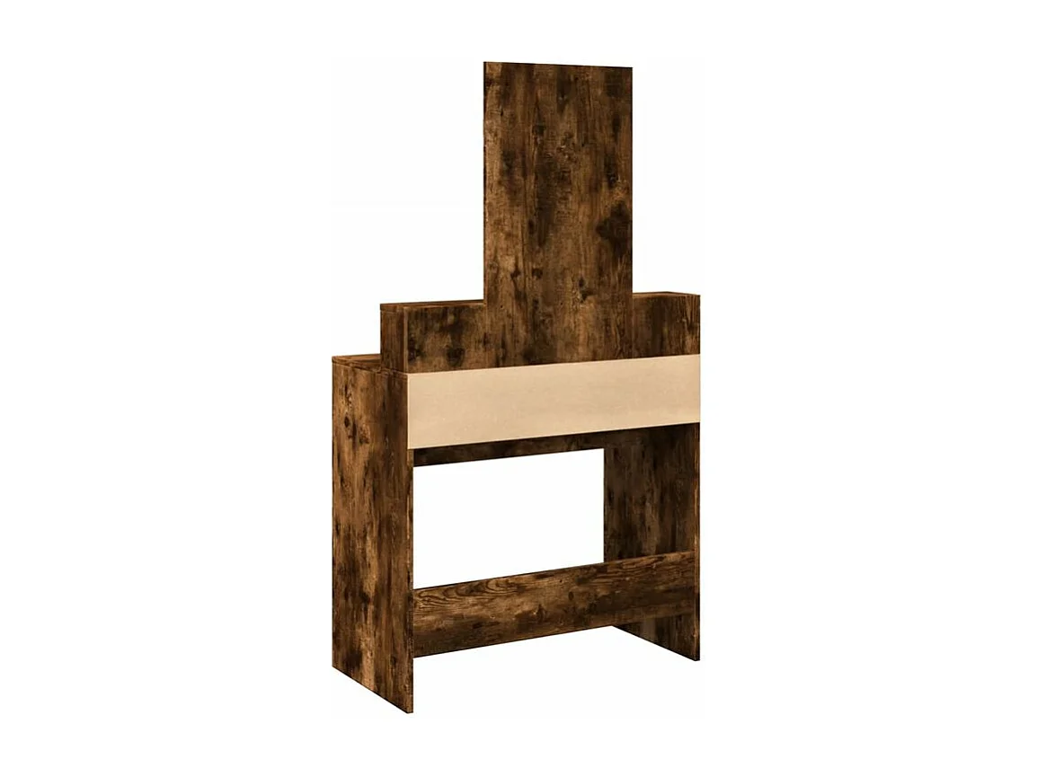 Coiffeuse avec miroir chêne fumé 80x41x144,5