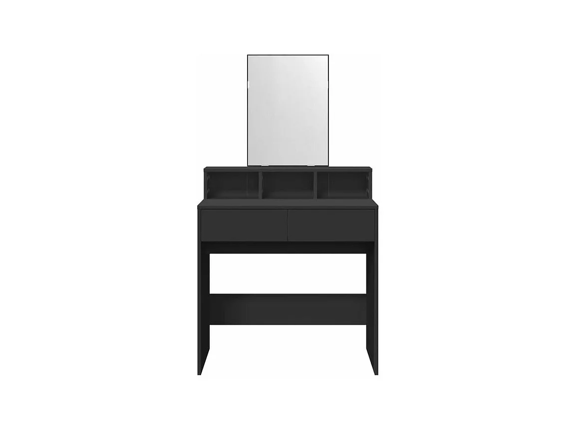 Coiffeuse avec miroir noir 80x41x144,5